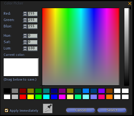 Color Selection Dialog